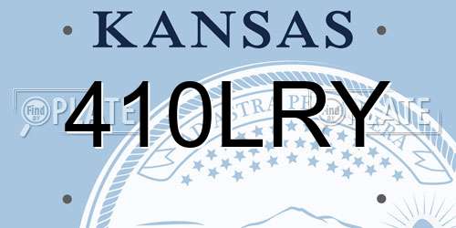 410LRY Kansas License Plate