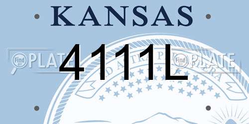 4111L Kansas License Plate