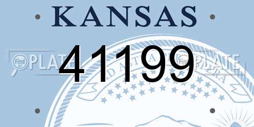 41199 Kansas License Plate