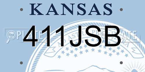411JSB Kansas License Plate