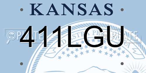 411LGU Kansas License Plate