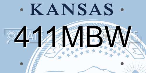 411MBW Kansas License Plate