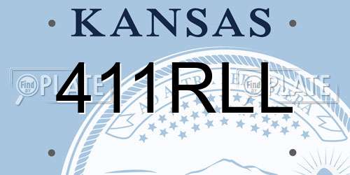 411RLL Kansas License Plate