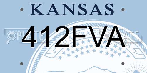 412FVA Kansas License Plate