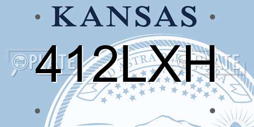 412LXH Kansas License Plate