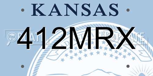 412MRX Kansas License Plate