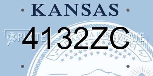 4132ZC Kansas License Plate