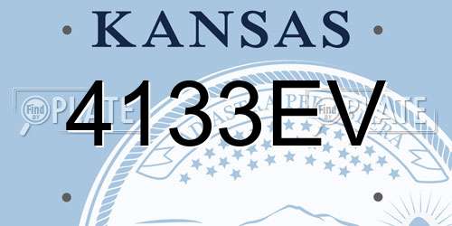 4133EV Kansas License Plate