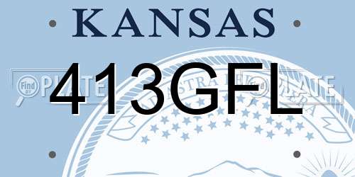 413GFL Kansas License Plate
