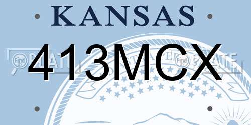 413MCX Kansas License Plate