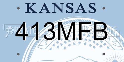 413MFB Kansas License Plate