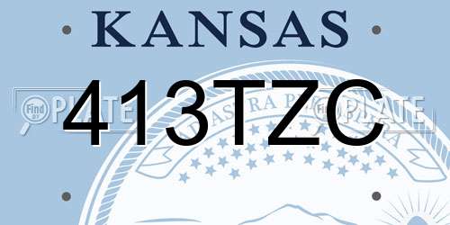 413TZC Kansas License Plate