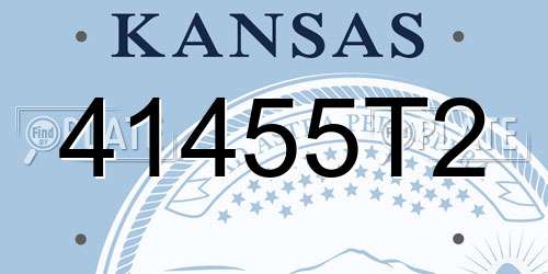 41455T2 Kansas License Plate