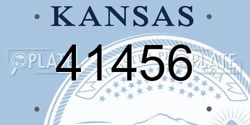 41456 Kansas License Plate