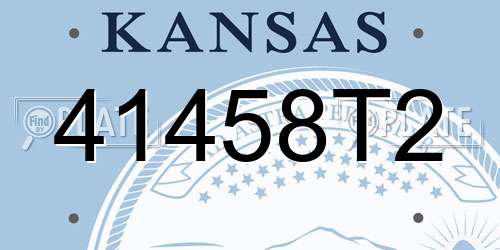 41458T2 Kansas License Plate