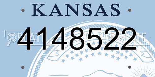 4148522 Kansas License Plate