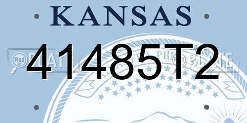 41485T2 Kansas License Plate
