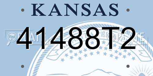 41488T2 Kansas License Plate
