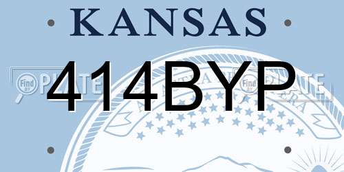 414BYP Kansas License Plate