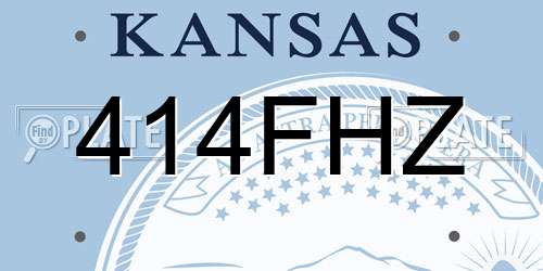 414FHZ Kansas License Plate