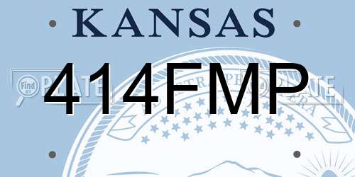 414FMP Kansas License Plate