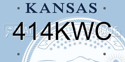 414KWC Kansas License Plate