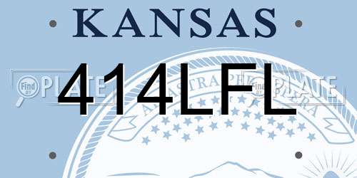 414LFL Kansas License Plate