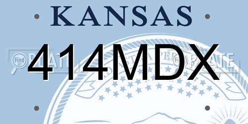 414MDX Kansas License Plate