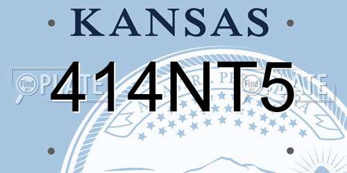 414NT5 Kansas License Plate