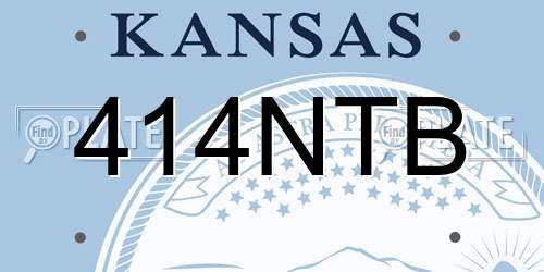 414NTB Kansas License Plate