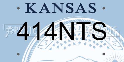 414NTS Kansas License Plate
