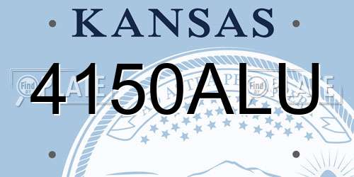 4150ALU Kansas License Plate