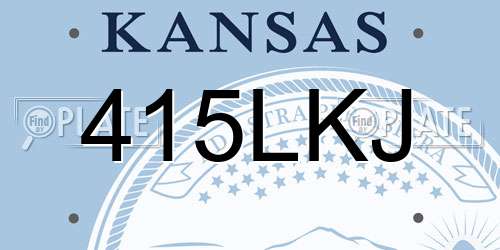 415LKJ Kansas License Plate