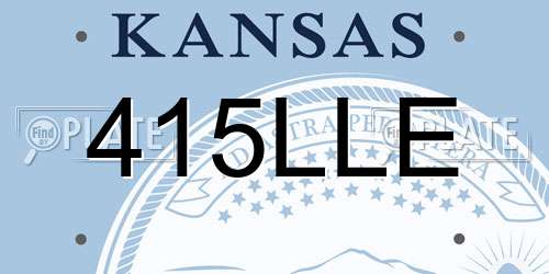 415LLE Kansas License Plate