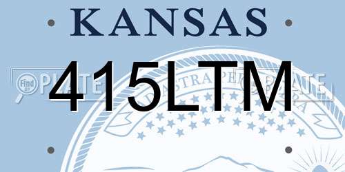 415LTM Kansas License Plate