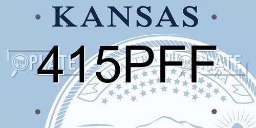 415PFF Kansas License Plate