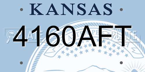 4160AFT Kansas License Plate