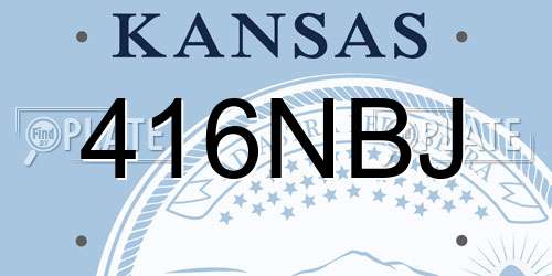 416NBJ Kansas License Plate