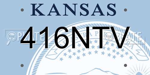 416NTV Kansas License Plate