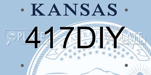 417DIY Kansas License Plate