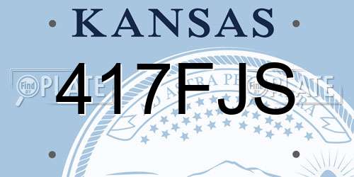 417FJS Kansas License Plate