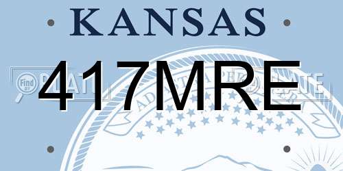 417MRE Kansas License Plate