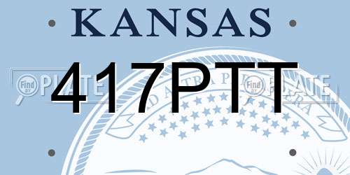 417PTT Kansas License Plate