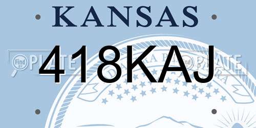 418KAJ Kansas License Plate