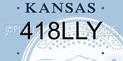 418LLY Kansas License Plate
