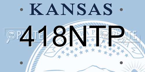 418NTP Kansas License Plate