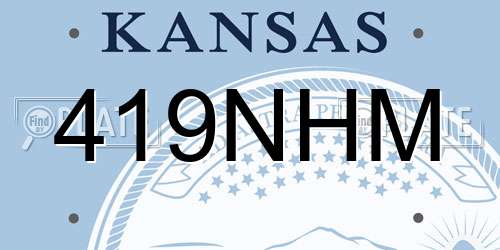 419NHM Kansas License Plate