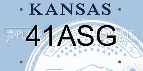 41ASG Kansas License Plate