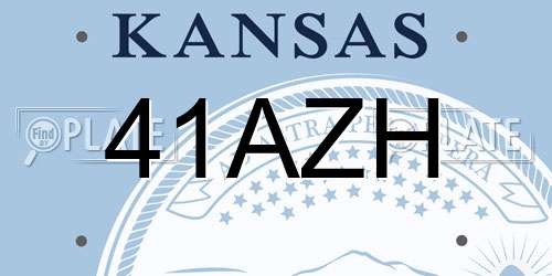 41AZH Kansas License Plate