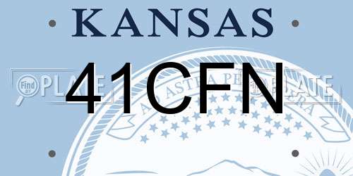 41CFN Kansas License Plate
